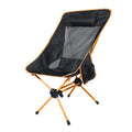 Compact Folding High Back Camping Chair with 2 Side Pockets Black/Gray W65548