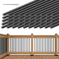 50 Pack 26" Aluminum Deck Balusters Round Black 3/4" Diameter Hollow W2529