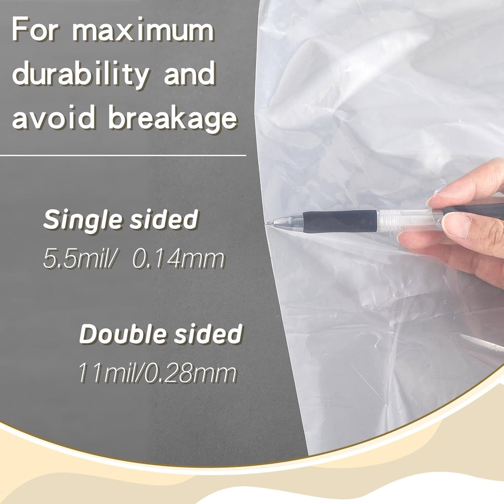 15 Pieces 39.37 x 31.5 Inch Plastic Clear Dust Collector Bags 70 Gallon Y627