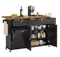 60" Kitchen Island with Power Outlet & Drop Leaf S623889