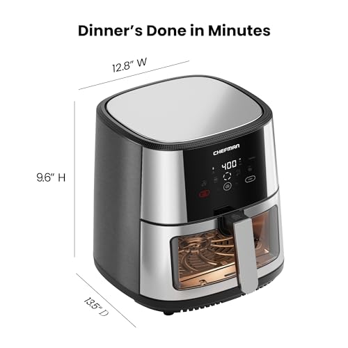 XL 8-Qt Nonstick Stainless Steel Air Fryer C19569