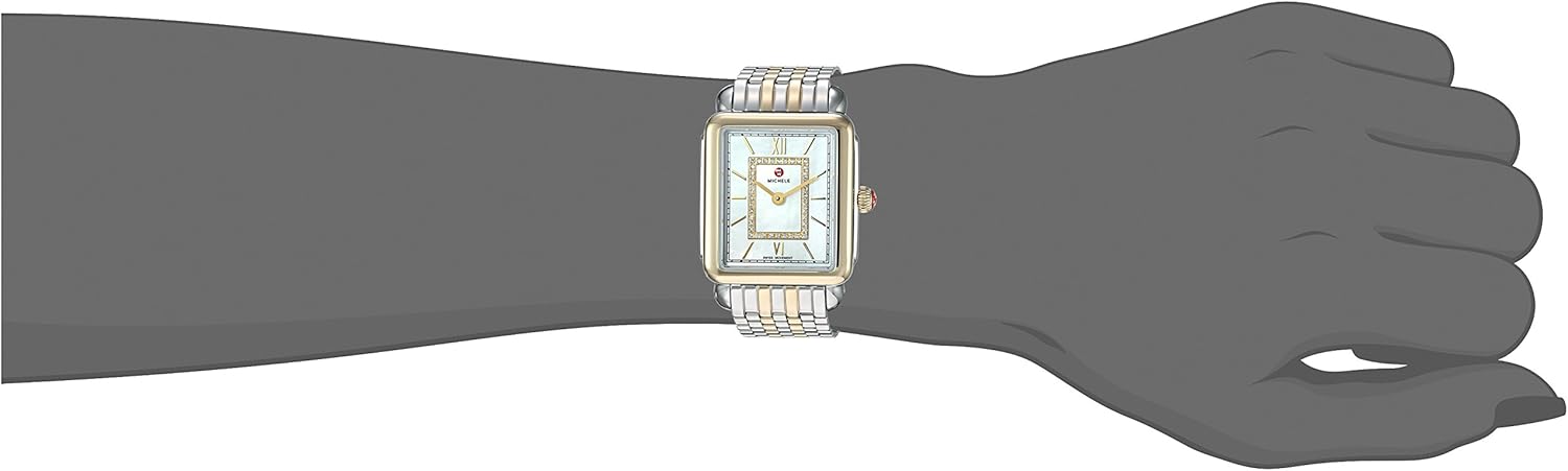 Deco Watch Head Analog Display Swiss Quartz Two Tone Watch X411