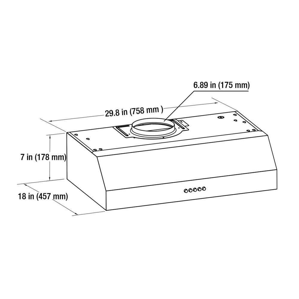 30 in. Stainless Steel Under Cabinet Range Hood T905458