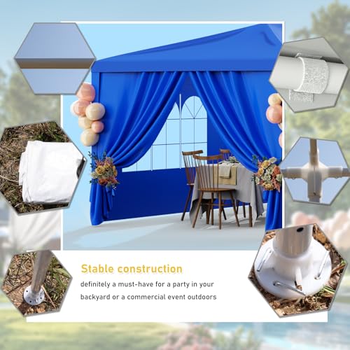 Black 10x30 Heavy Duty Party Tent with 8 Removable Sidewalls U45253