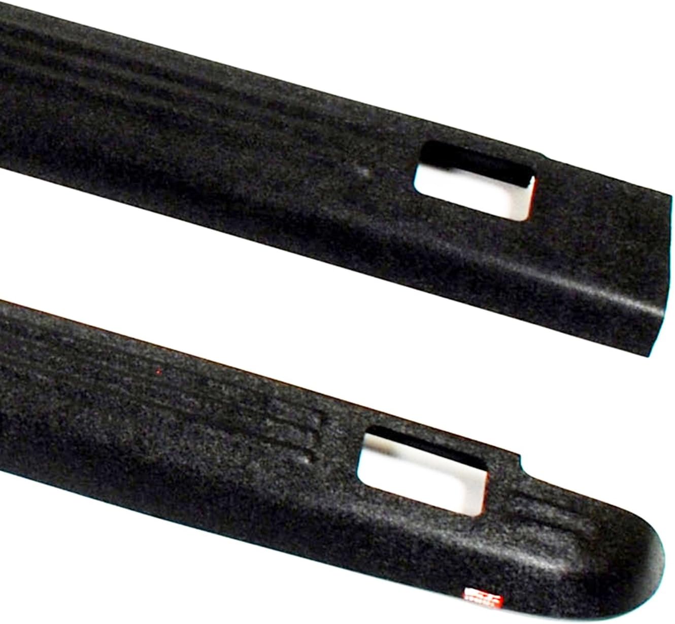 Black Ribbed Truck Bed Rail Caps Set of 2 Z540595