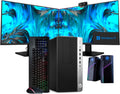 Intel i7-8700 32GB DDR4 RAM 1TB SSD + 4TB HDD Windows 11 Pro Dual 22in LCD Monitors Desktop PC R5226