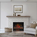 Rustic Pine Electric Log Set Heater with Remote Control X26935