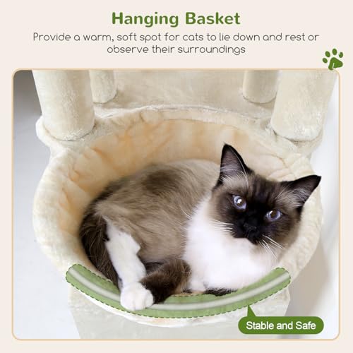 Light Grey Heavy Duty Cat Tree with Scratching Post F50867