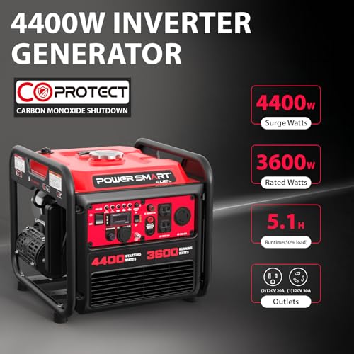 2500-Watt Gas Powered Portable Inverter Generator with CO Sensor V8117