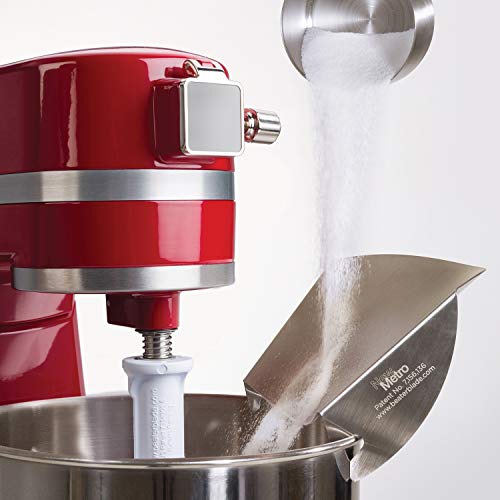 Pouring Chute for KitchenAid Stand Mixer with Stainless Steel Bowl, Silver A9279