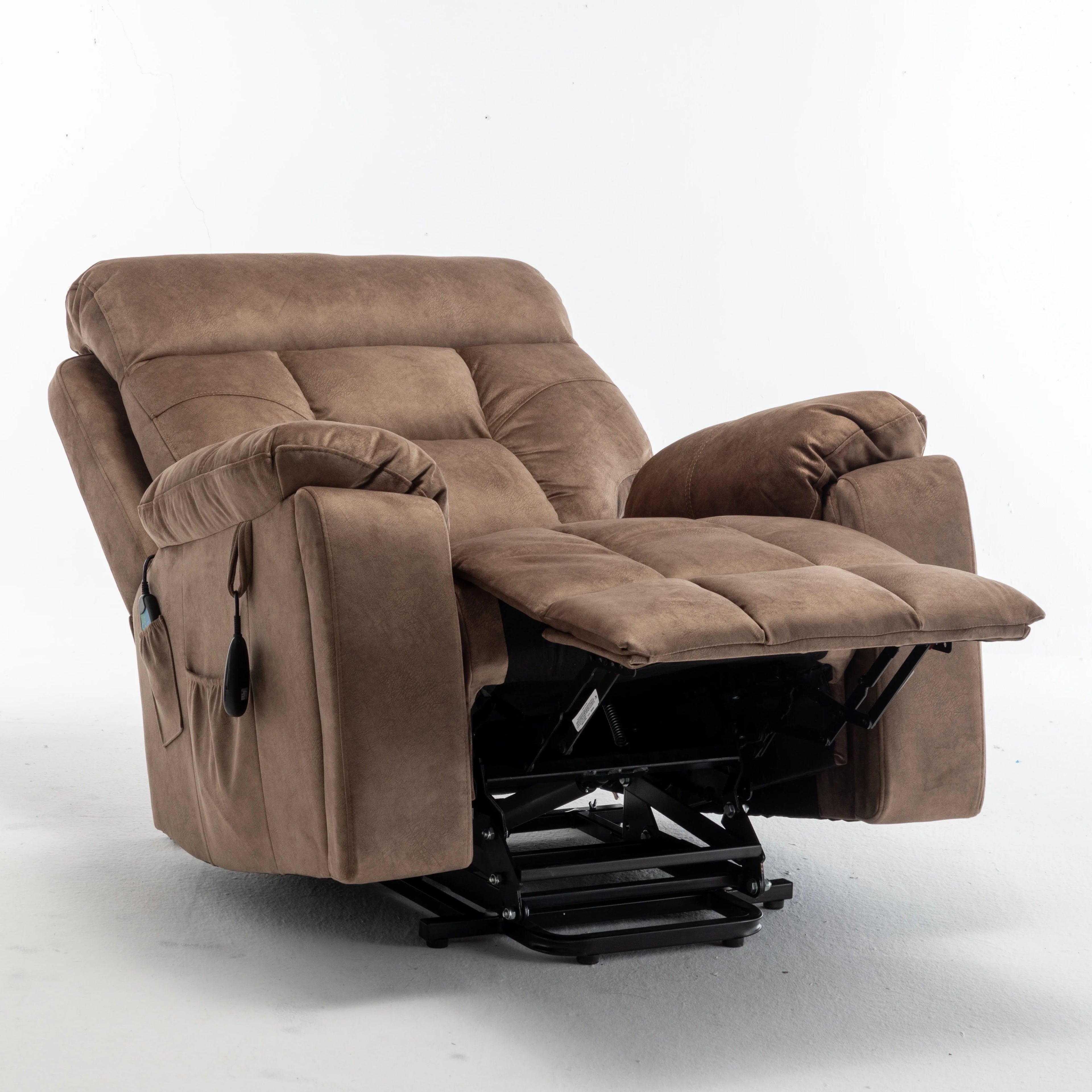 Dark Brown Oversized Electric Lift Recliner Chair with Heat and Massage Z392