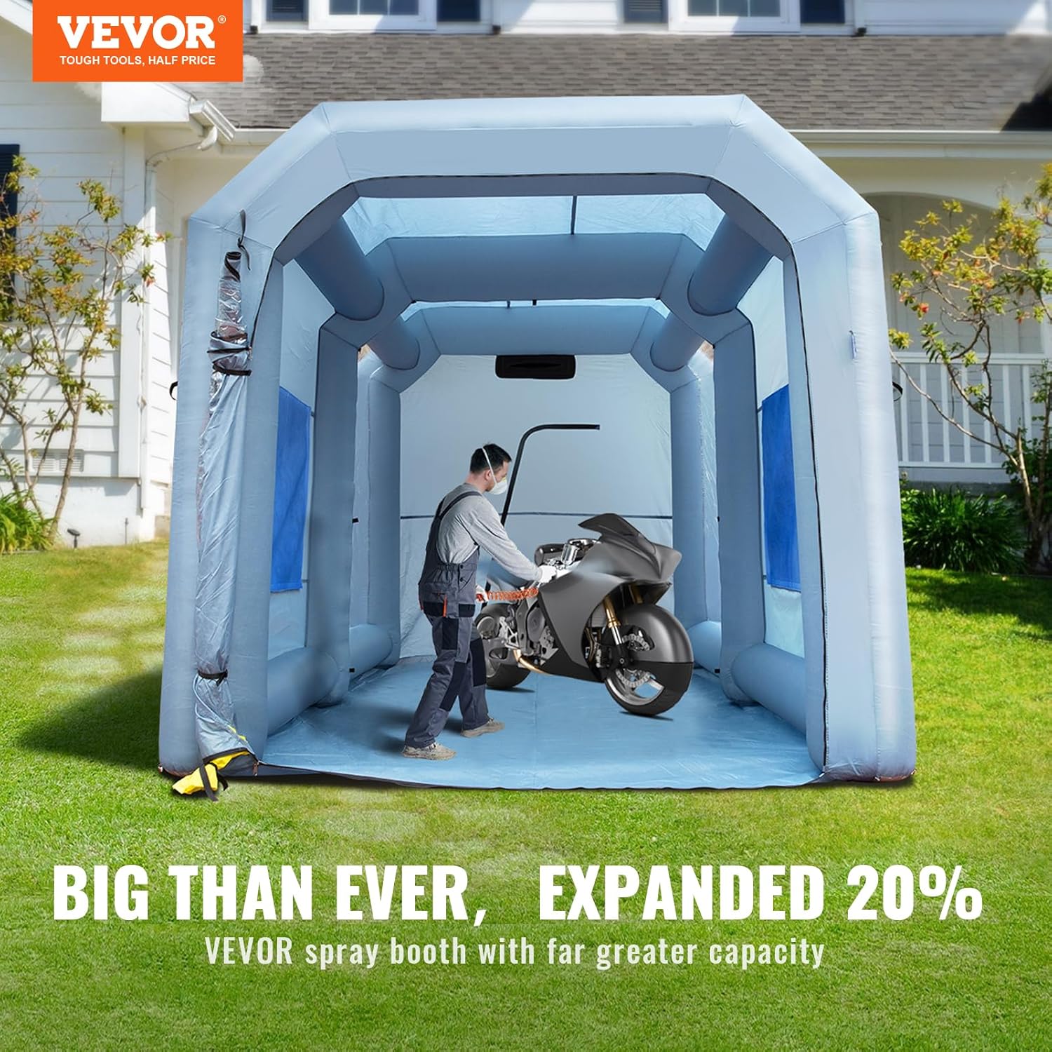Inflatable Paint Booth Tent with Blower and Ventilation Exhaust Fan Q437