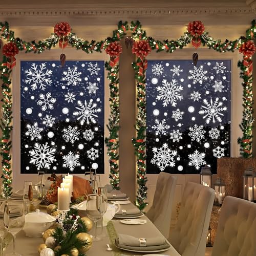 Extra Large Glitter Snowflake Window Clings H60599