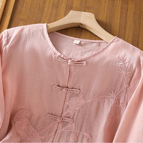 Women's Linen Long Sleeve Solid Color Blouse G221997