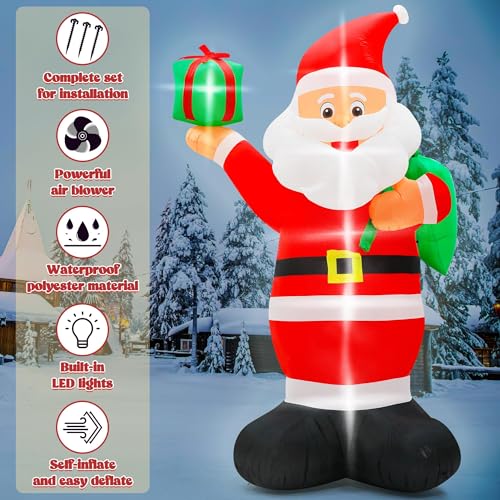 15FT Inflatable Santa Claus with 8pcs LED B693