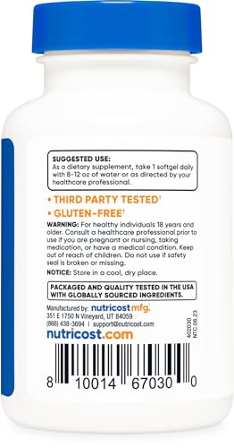 Zeaxanthin with Lutein 20mg, 120 Softgels B51094
