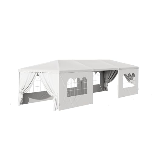 Black 10x30 Heavy Duty Party Tent with 8 Removable Sidewalls U45253