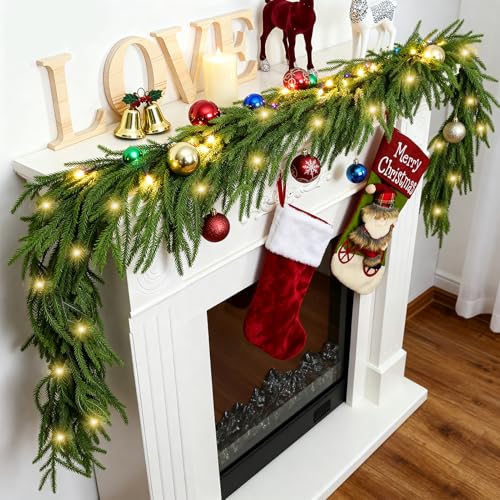 9FT Prelit Norfolk Pine Garland with Lights H81825