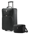 Black 2-Piece Softside Upright Luggage Set J961