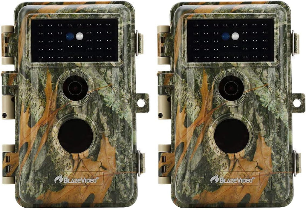 2-Pack Outdoor Camo Trail Cameras Night Vision 24MP 1296P MP4 Video Motion Activated Waterproof X438