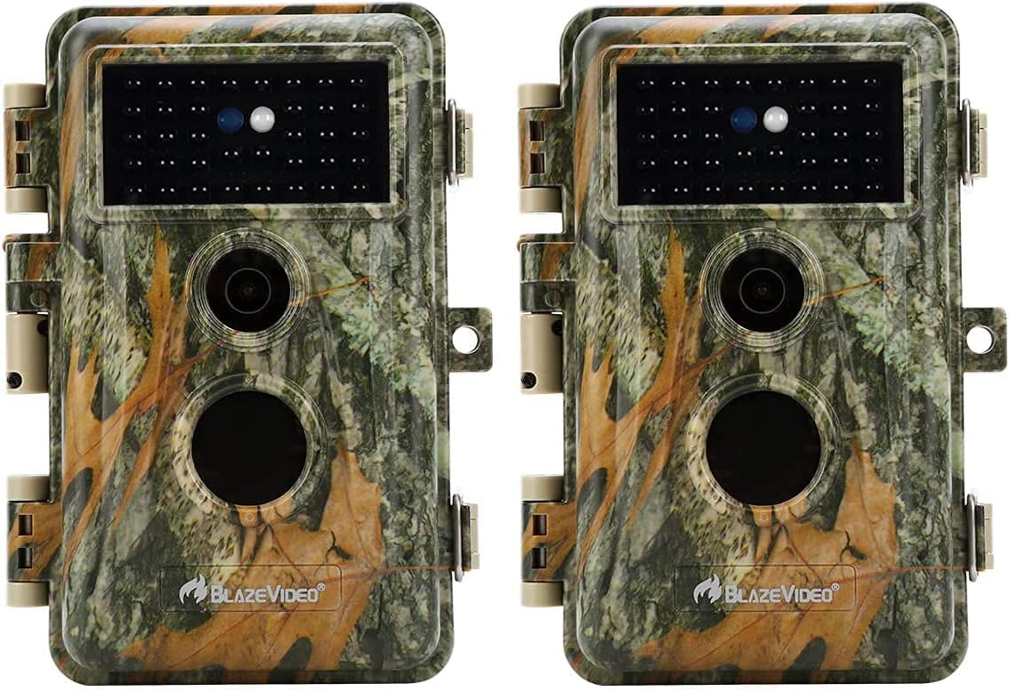 2-Pack Outdoor Camo Trail Cameras Night Vision 24MP 1296P MP4 Video Motion Activated Waterproof X438