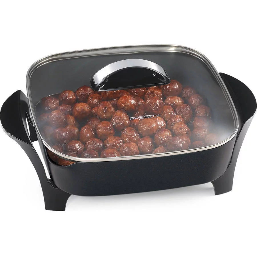 12" Electric Skillet with Glass Cover B34251