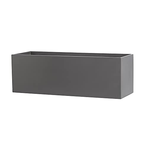 Rectangle Fiberglass Planter Box, Grey, 36" x 12" x 12" D353287