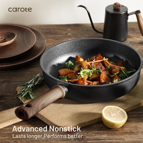 16pcs Non Stick Black Pots and Pans Cookware Set K70636