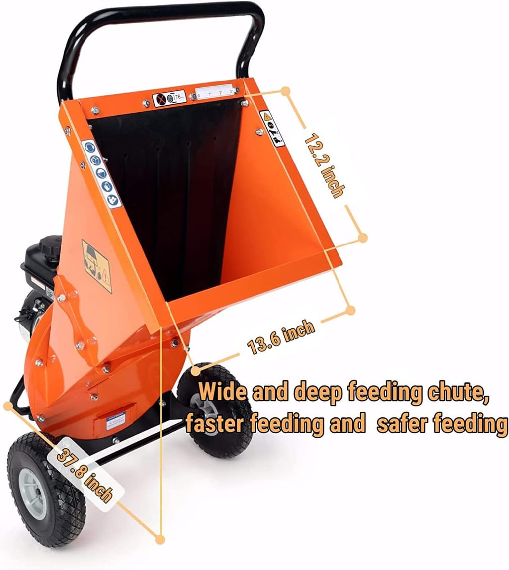 7 HP 212cc Gas Powered Wood Chipper Shredder Mulcher V5665