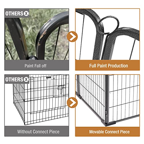 8 Panels 39 Inch Foldable Metal Dog Playpen G395