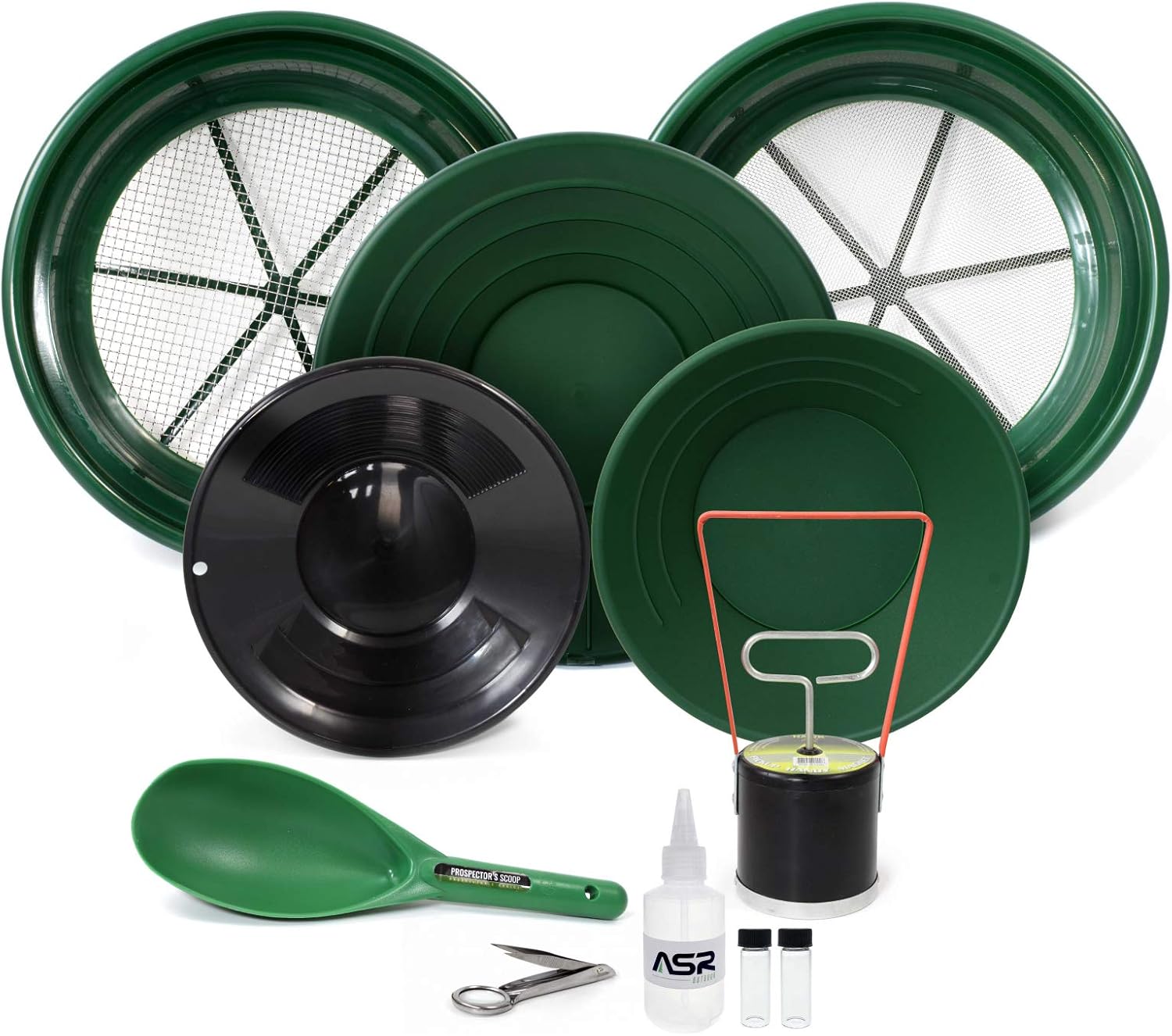 11pc Gold Prospecting Kit with Classifier Screen and Gold Pans R29471
