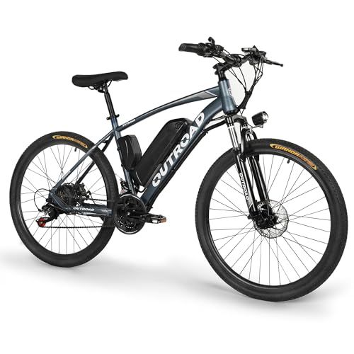 26" Electric Mountain Bike with Removable Battery, 36V 350W Brushless Motor, 21-Speed Gear, Front Fork Suspension A82611