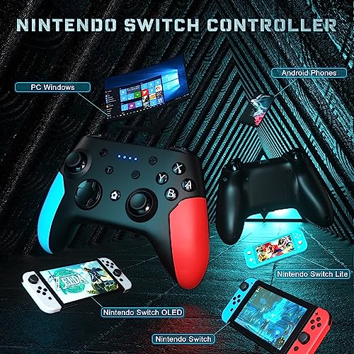 Wireless Pro Controller for Nintendo Switch 2/Switch/Lite/Switch OLED/PC with Wake-up, Turbo Vibration J618587