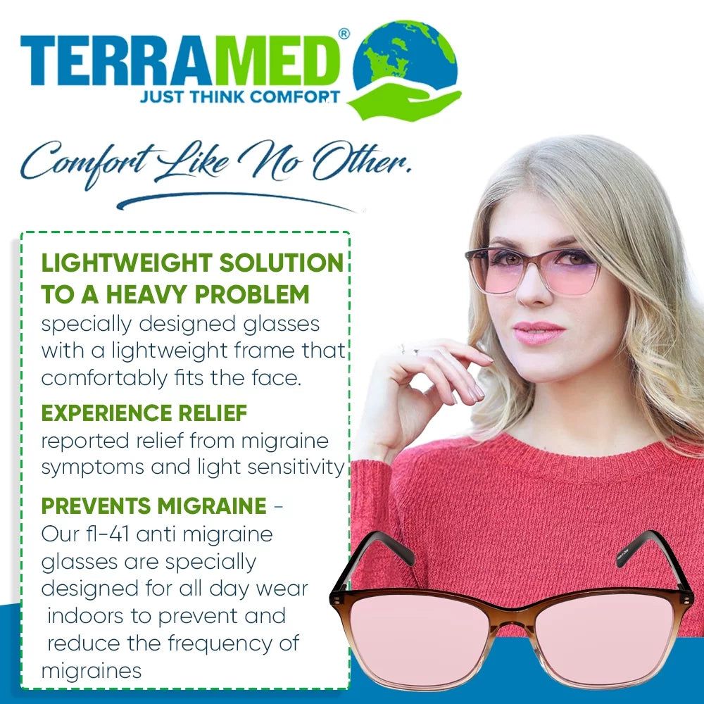 Fl-41 Migraine Glasses for Light Sensitivity C190