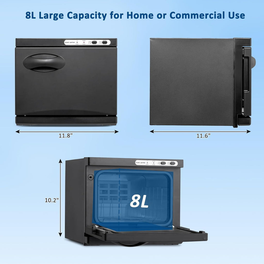 Black Aluminum Chamber Towel Warmer W4201