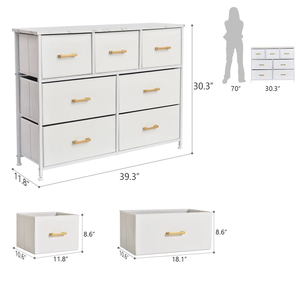Fabric Dresser Chest of Drawers A1323
