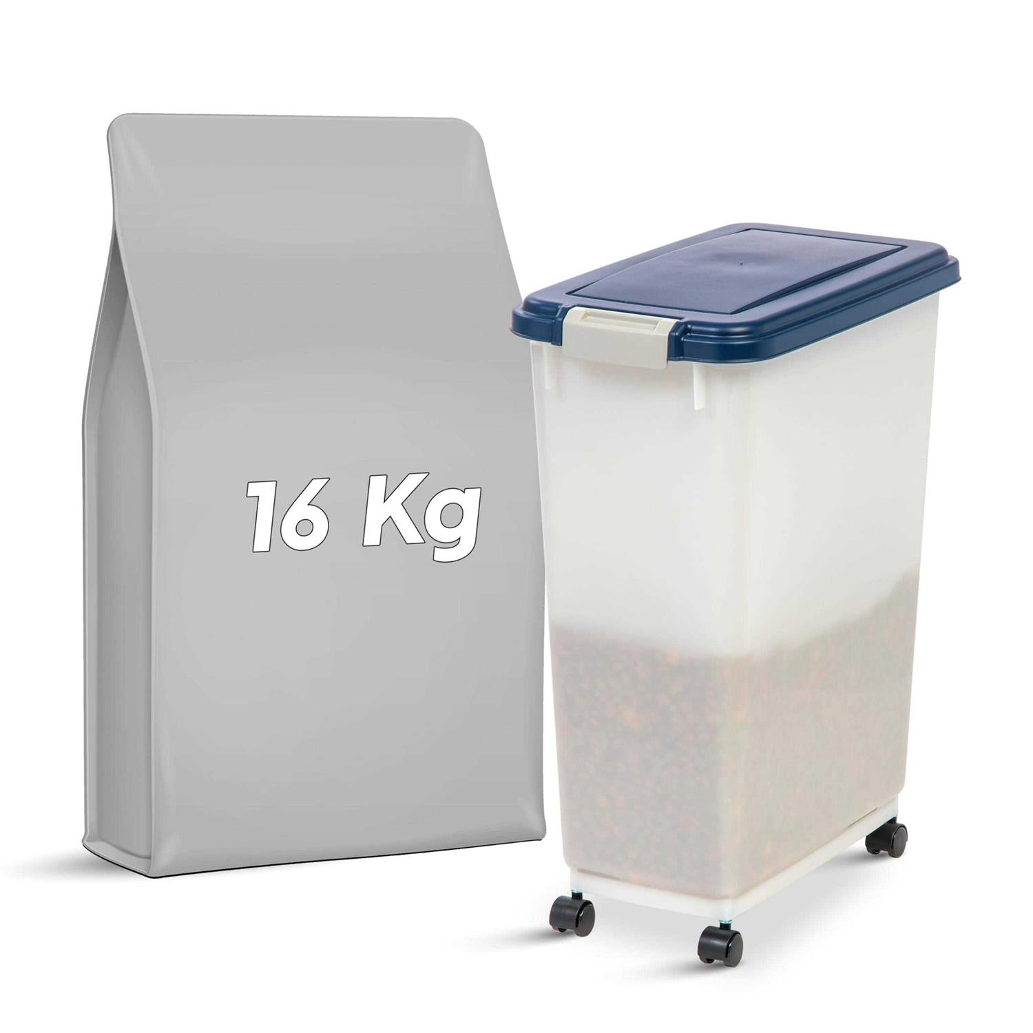Airtight Pet Food Storage Bin Container with Attachable Casters H527041
