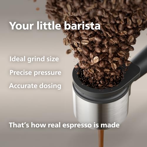 Black Espresso Machine with Milk Frother Bundle N565