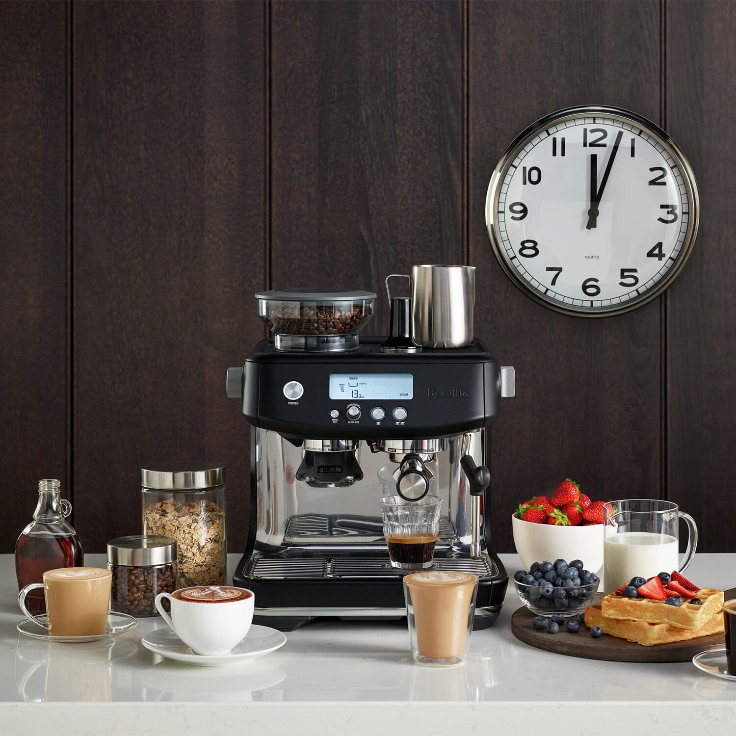 Black Stainless Espresso Machine Y664404