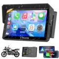 Wireless CarPlay Android Auto Motorcycle Screen, 6.3" Waterproof Touchscreen P5037