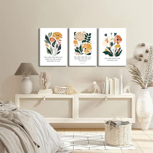 3pcs Christian Wall Art Canvas Paintings Unframed G407
