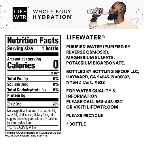 16.9 Fl Oz Purified Water with Electrolytes (Pack of 12) W26364