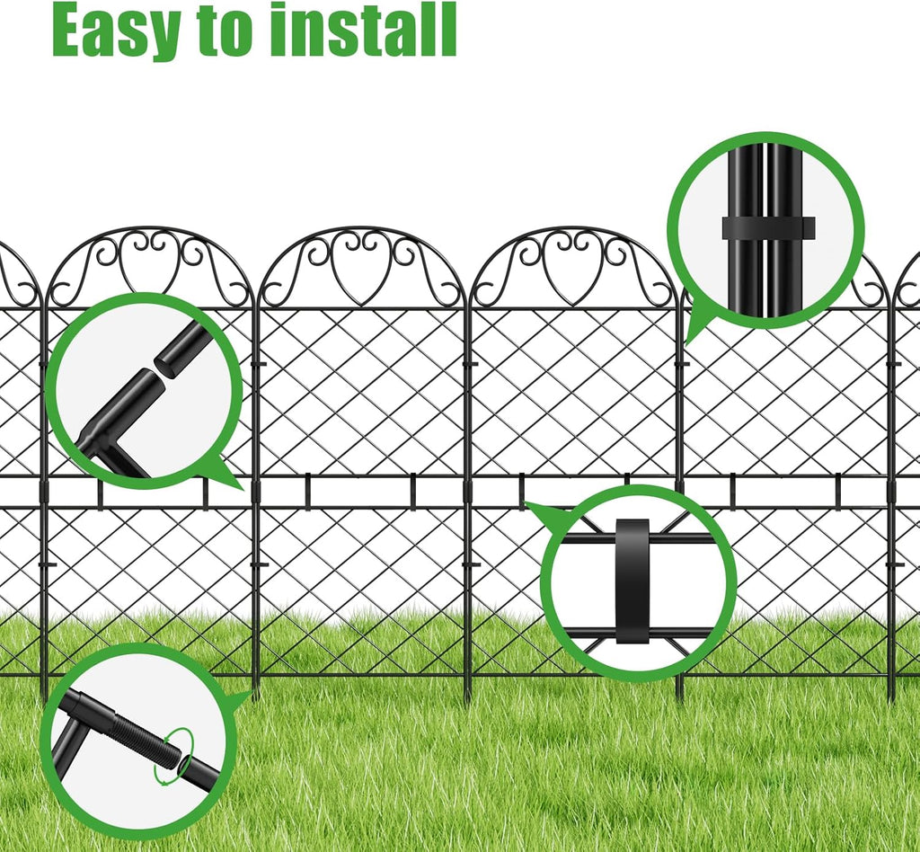 10 Panels Rustproof Metal Wire Garden Fence G567