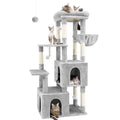 Light Grey Heavy Duty Cat Tree with Scratching Post F50867
