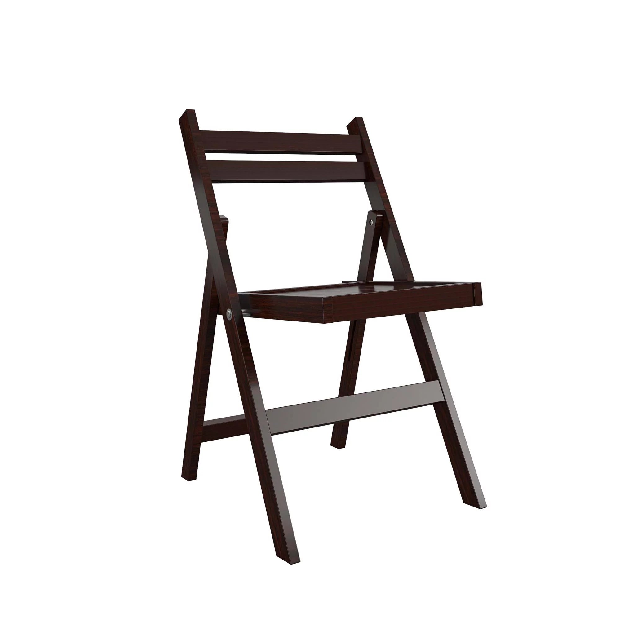 Dark Mahogany Folding Wood Chair, 2-Pack M745002