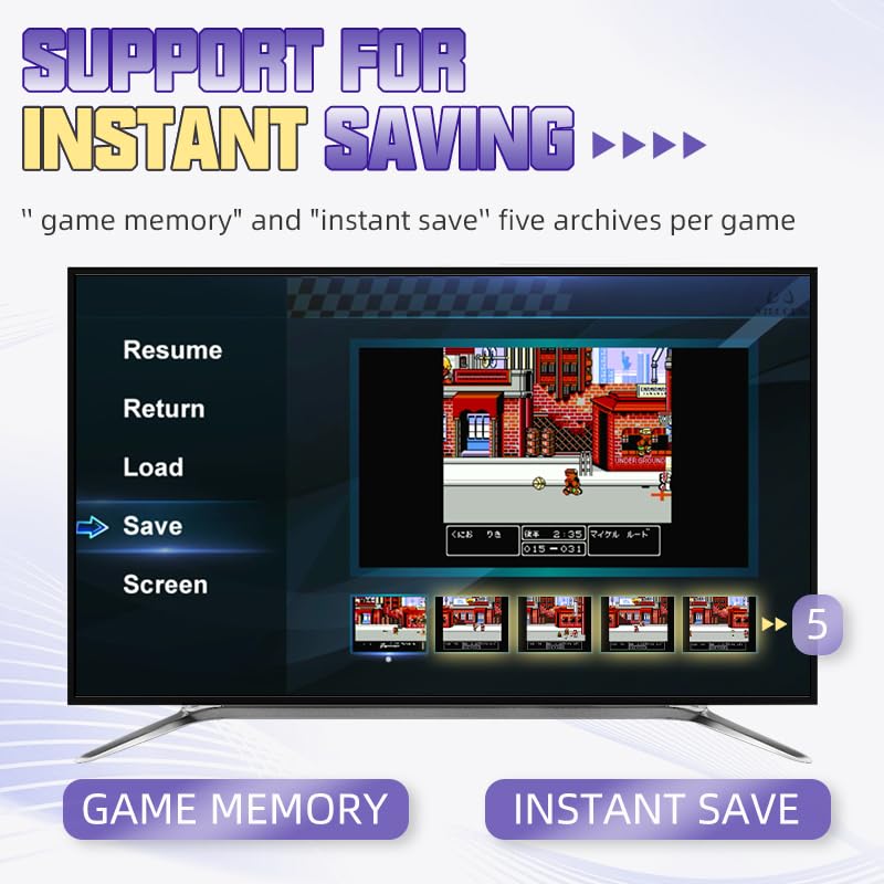 16Bit Video Game Console with 5000 Classic Games and 2.4G Wireless Controllers P365897