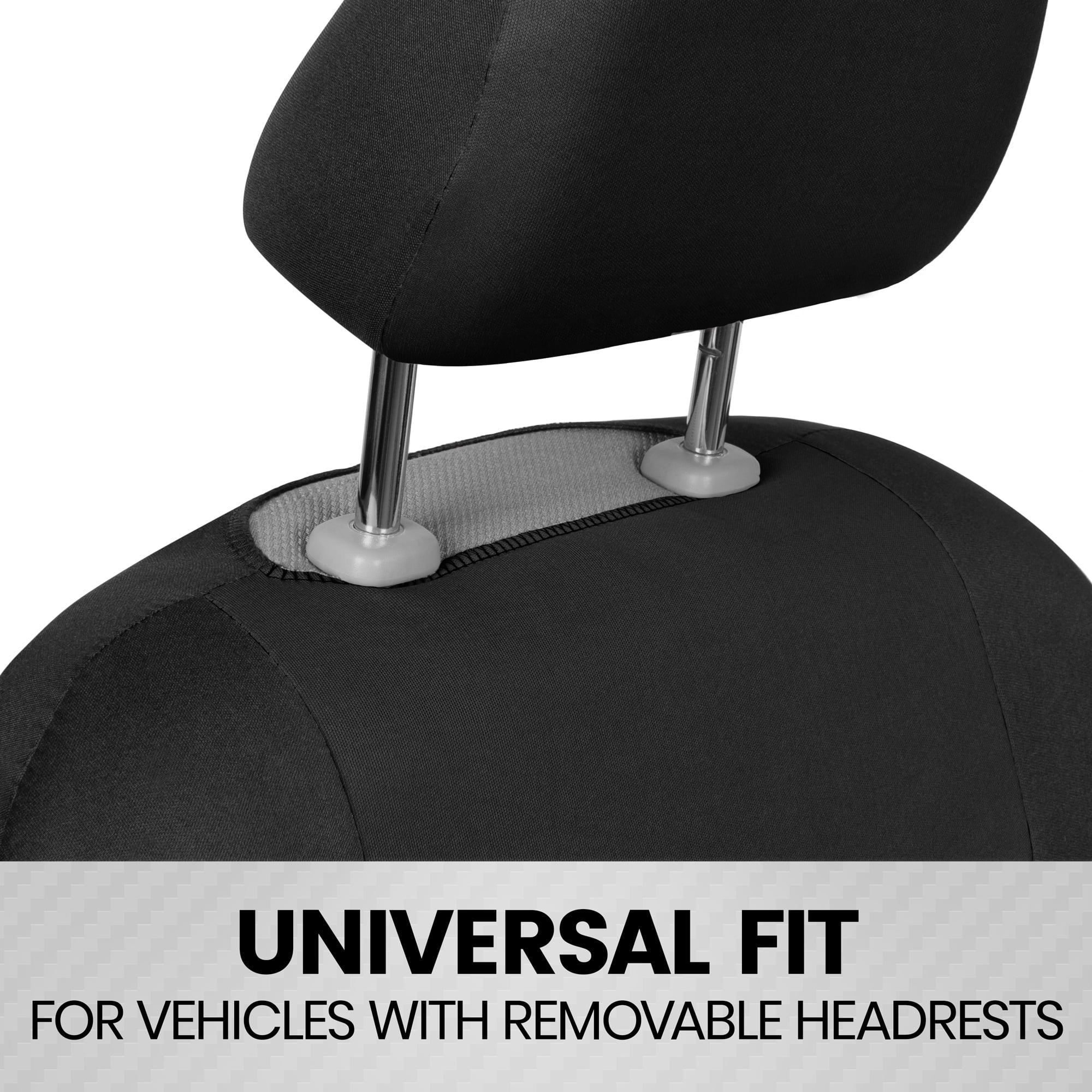 Black PolyPro Car Seat Covers Front Set Z749