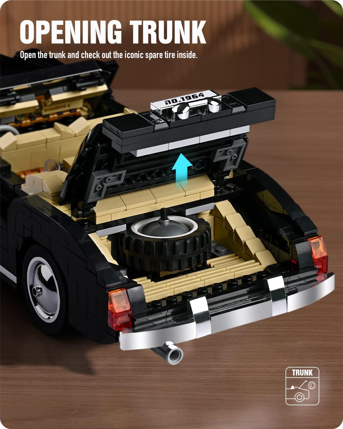 Retro Car Building Blocks Model (1096 Pcs) D537056