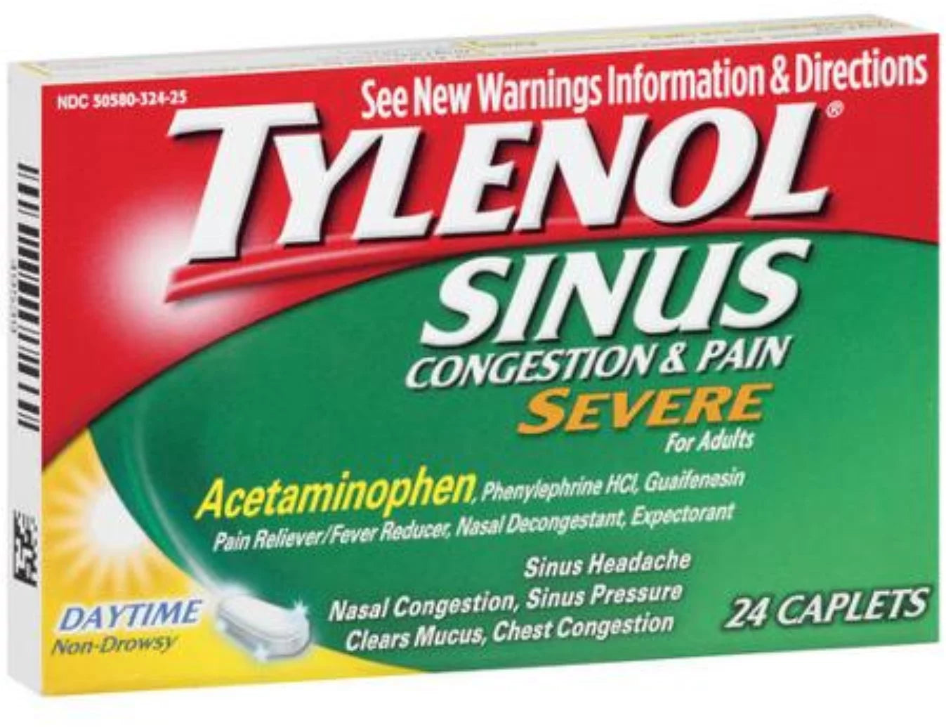 24 EA Pack of 6 Sinus Congestion & Pain Caplets M40791