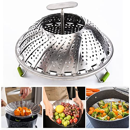 Expandable Steel Vegetable Steamer Basket (5.5"-9") L201